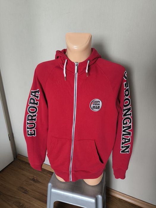 Malfini Europa Strongman bluza męska L czerwona z kapturem rozpinana Strong Man
