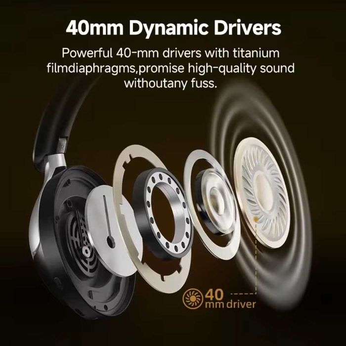 Навушники QCY H3 Pro Hi-Res LDAC ANC 50dB Noise Canceling BT5.4 White/Blue