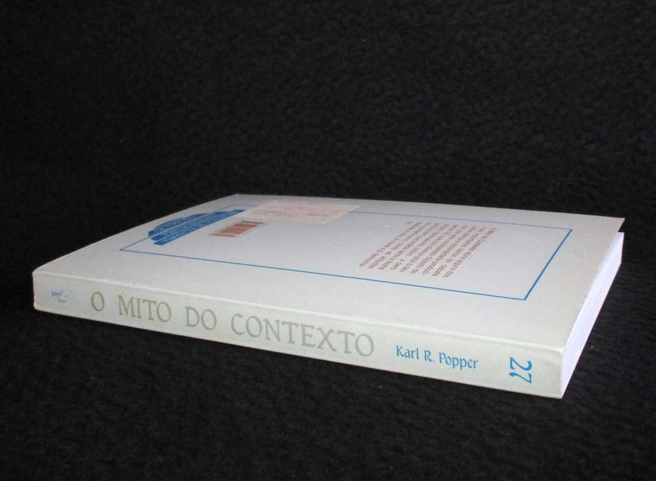 Livro O Mito do Contexto Karl R. Popper