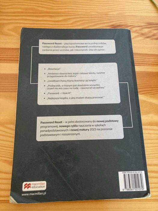 Password Reset B2- macmillan education