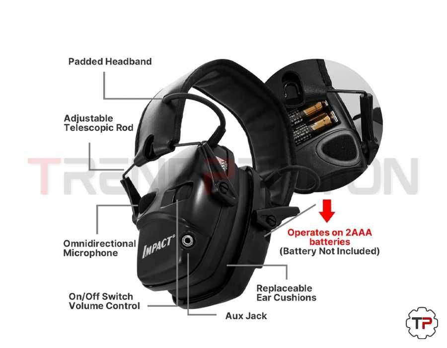 Auscultadores | Proteção contra Ruído | Ideal p/ Tiro