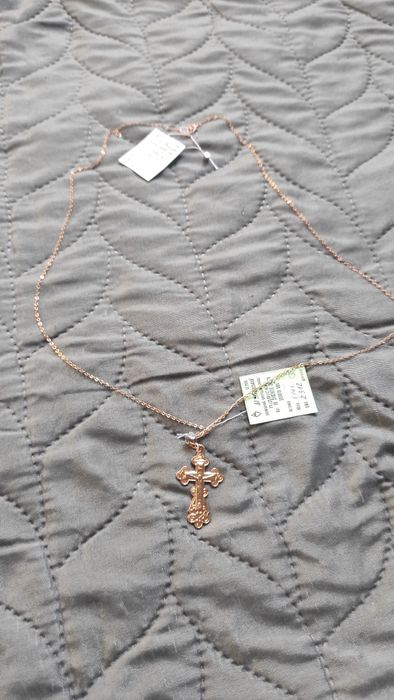 Złoty krzyżyk łańcuszkiem pr 585