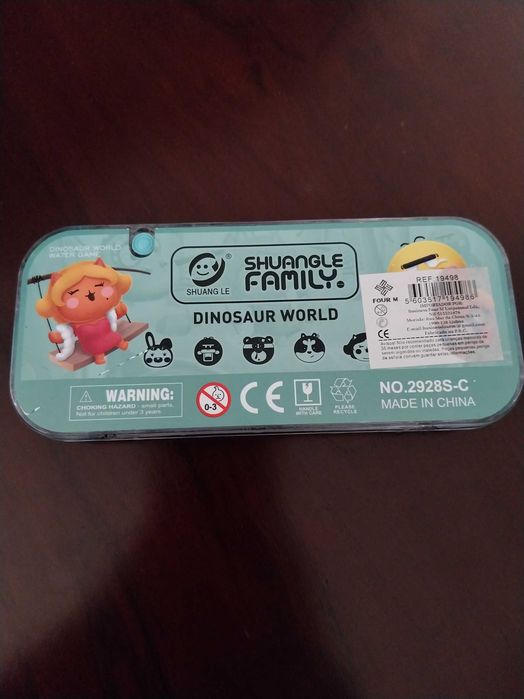 Jogo de água portátil, infantil, mundo dos dinossauros
