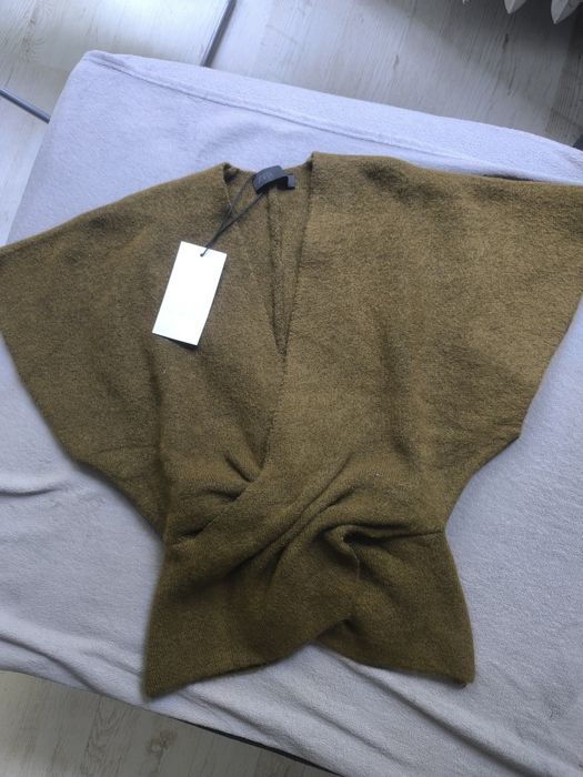 Nowy sweter Zara M kopertowy khaki