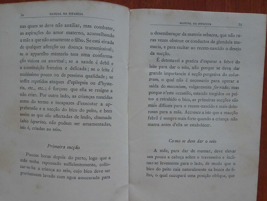 Manual de Infância - Conselhos Às Mães - 1º Edição 1881