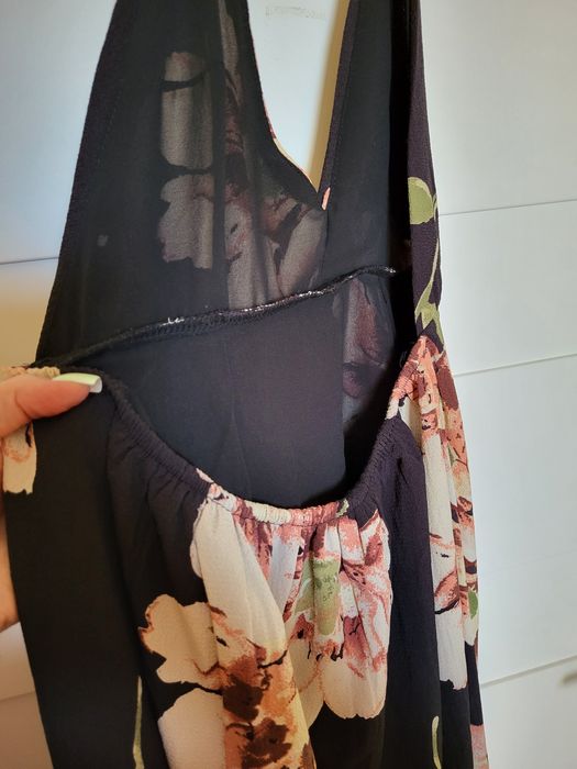 Sukienka maxi szyfonowa w kwiaty