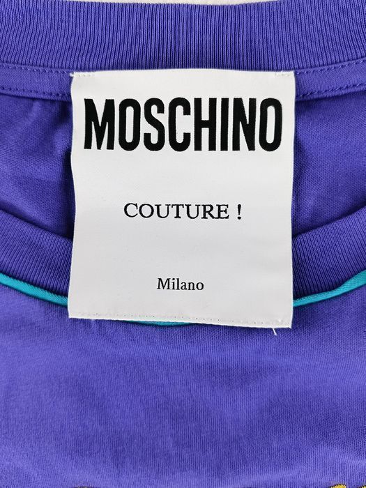 MOSCHINO T-shirt z haftowanym nadrukiem r. 38