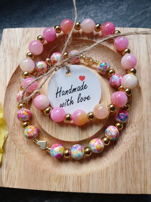 Bransoletki 2w1 z kamienia naturalnego Handmade