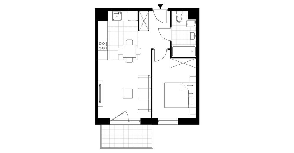 2-pokojowe mieszkanie 39 m² + balkon Bezpośrednio - Widok 4