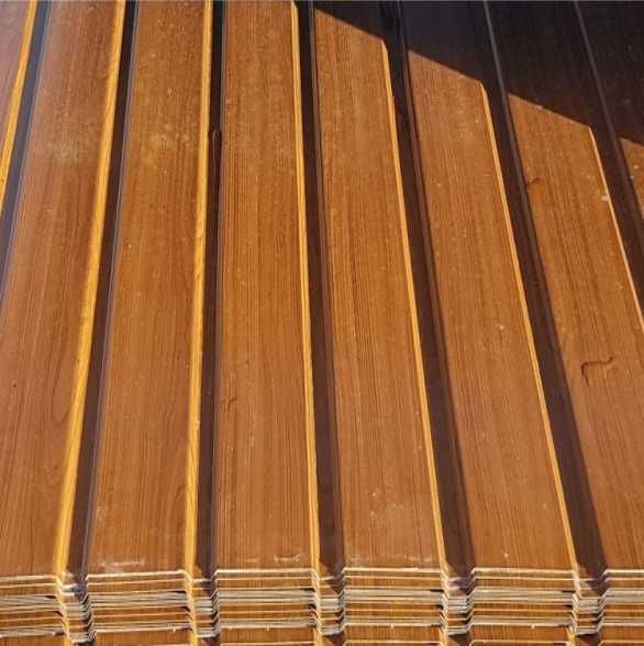 Blacha Trapezowa Drewnopodobna podbitka podsufitówka T7 Złoty Dąb