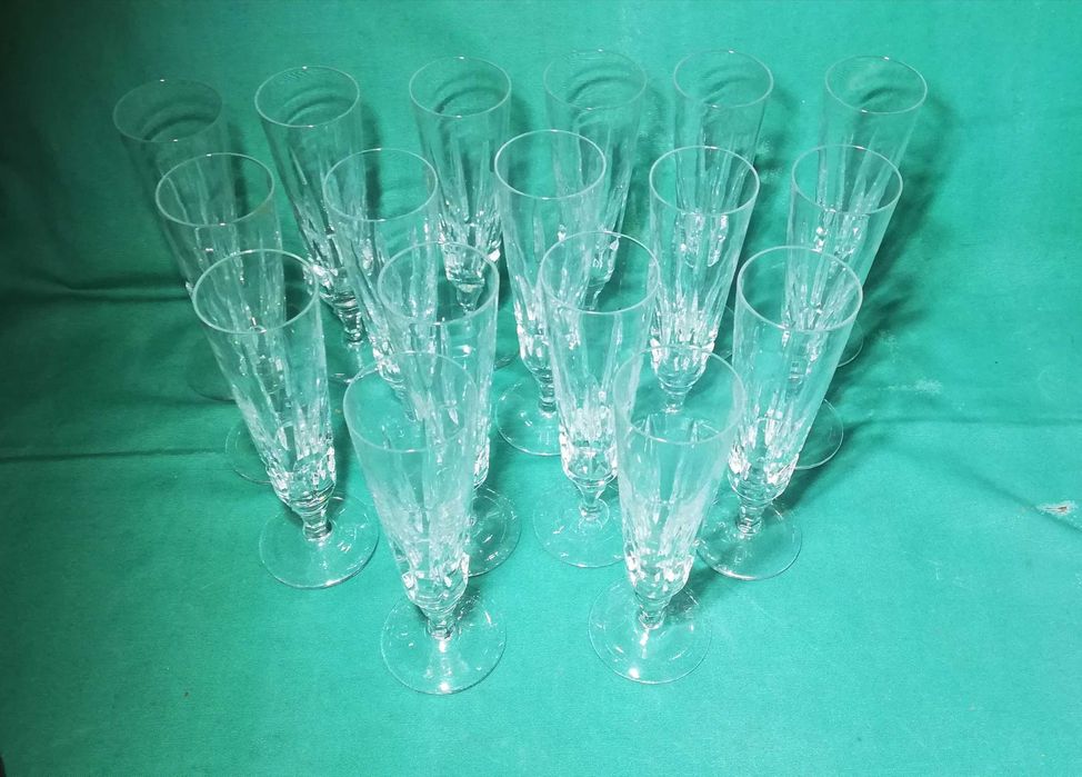 #Crystal Flute Glasses 12 pcs Atlantis