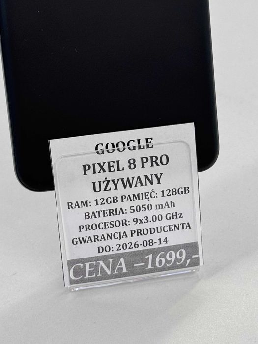 Google Pixel 8 PRO 12/128GB Gwarancja! Topcase Vivo *Raty 0%