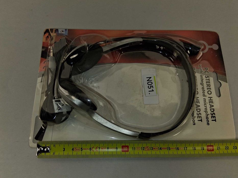 N051 Słuchawki Z Mikrofonem PC Stereo Headset 1,8m Compuparts