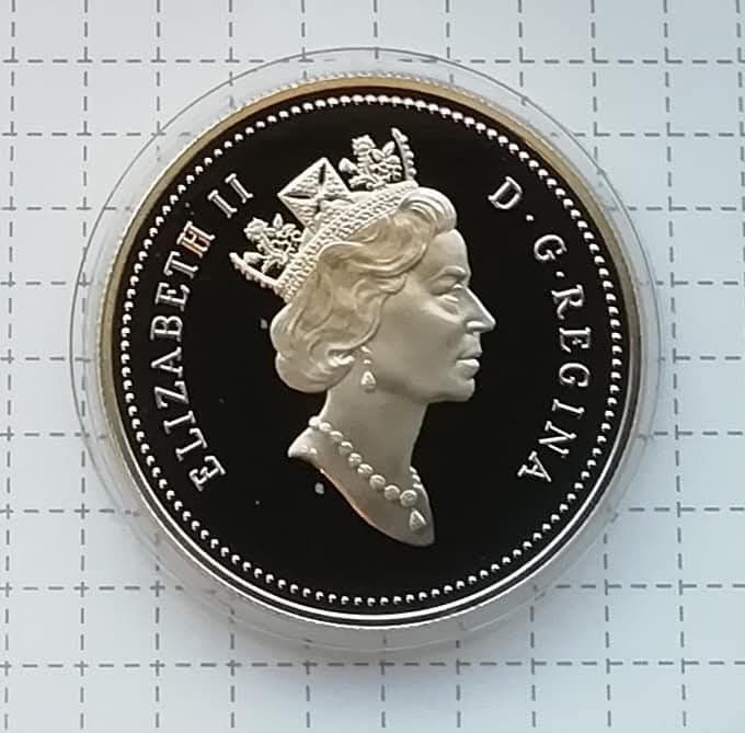 Канада 1 долар 1990р. СРІБЛО. ПРУФ. Подорож Генрі Келсі. Сертифікат.