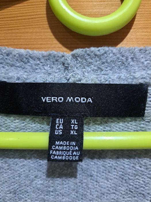 kardigan 50 Vero Moda szary długi