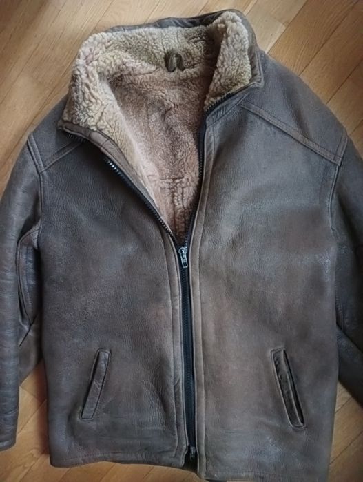 -50% Kurtka skórzana kożuch XL/XXL pilotka skóra owcza sheepskin shear