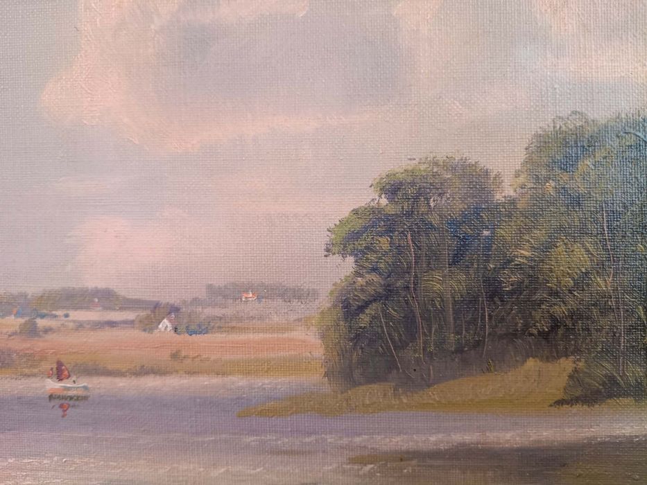 Stary obraz na płótnie BORGE RUUD NIELSEN (1925 -1998)