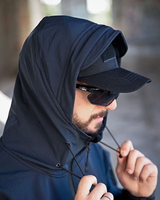 Тактична куртка Soft Shel синій демісезон на флісі / куртка софтшел