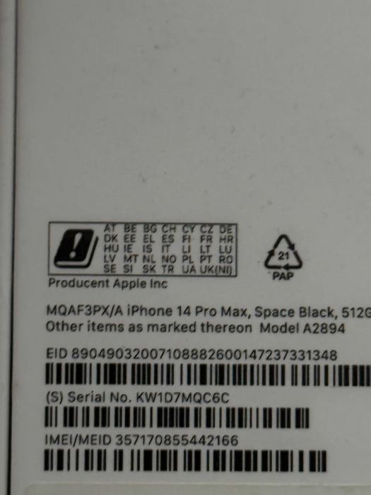 Nowy Iphone 14 Pro Max 512gb