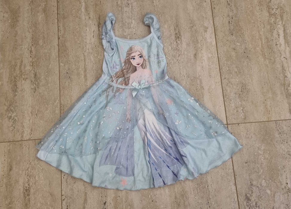 Sukienka 104 110 Elza Elsa Kraina Lodu Frozen strój kostium przebranie
