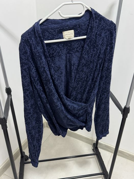 Sezane Floral Wrap Blouse блузка