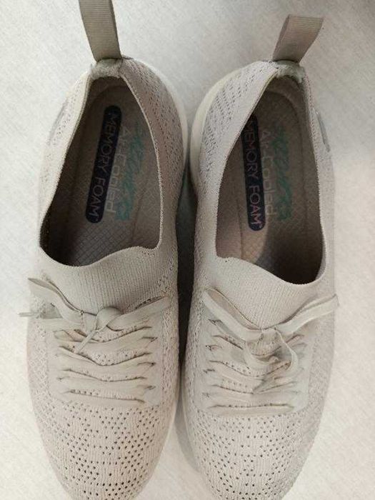 Легкі текстильні кросівки сліпони skechers ultra flex — windy sky (оригінал) розмір 40
