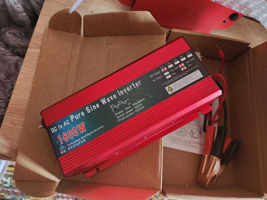 Інвертор 12v 1600w чиста синусоїда для котла