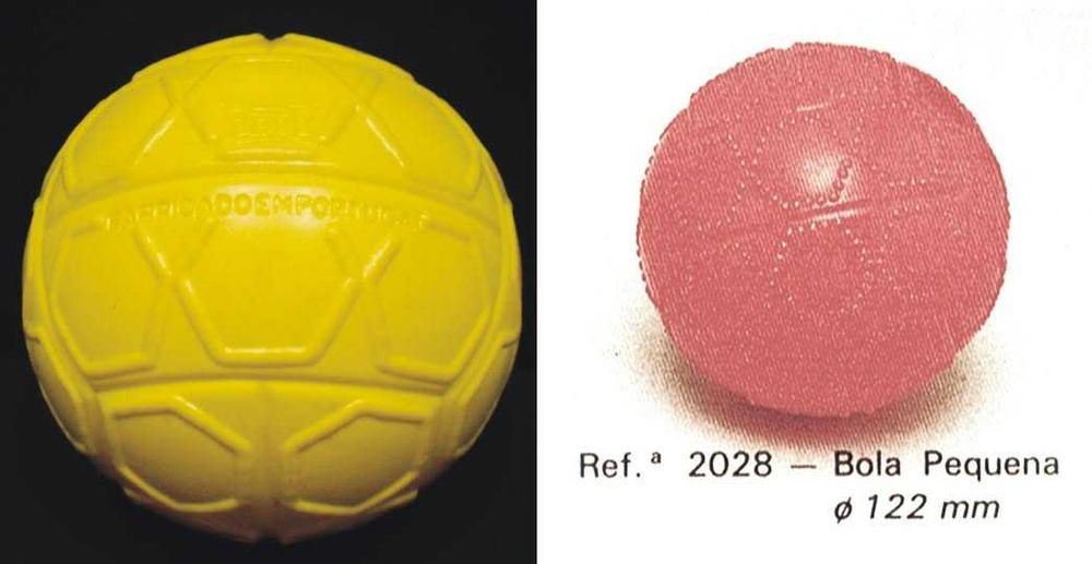 PEPE - Bola de plástico antiga amarelo em plástico - anos 60/70