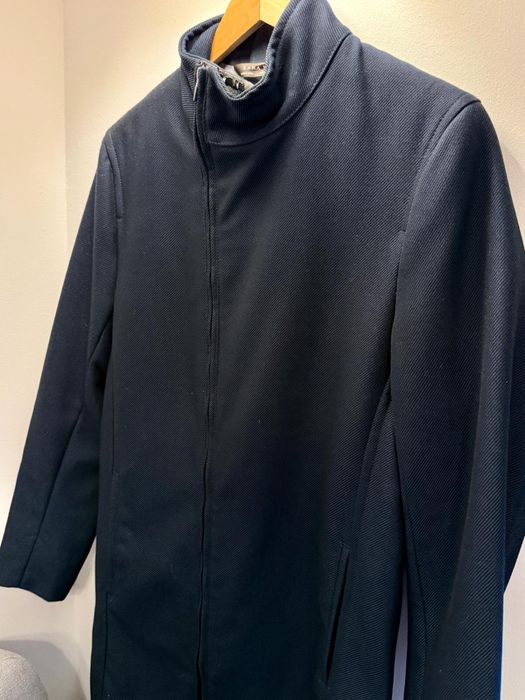 Płaszcz klasyczny męski Zara S granatowy