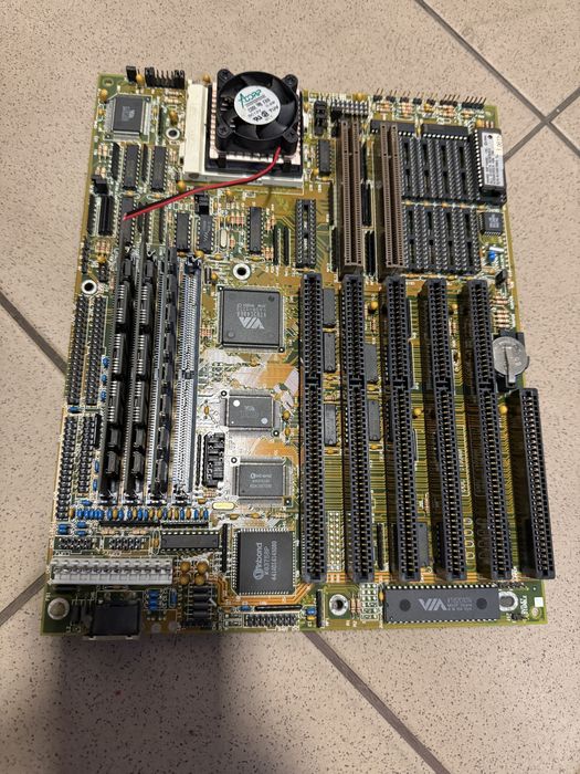 Retro płyta FIC 486-VIP-IO2 + Procesor Intel i486 DX2 66MHz Gold Cap + RAM SIMM