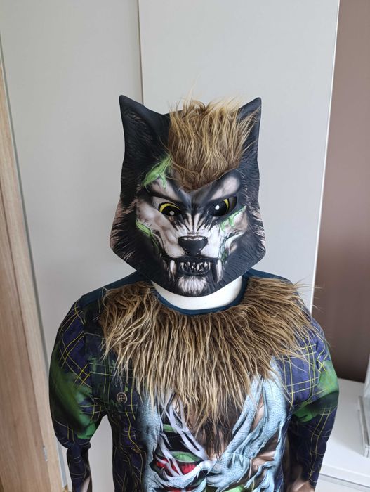 NOWY strój karnawałowy WILK WILKA WILKOŁAKA przebranie 134/140 (464)