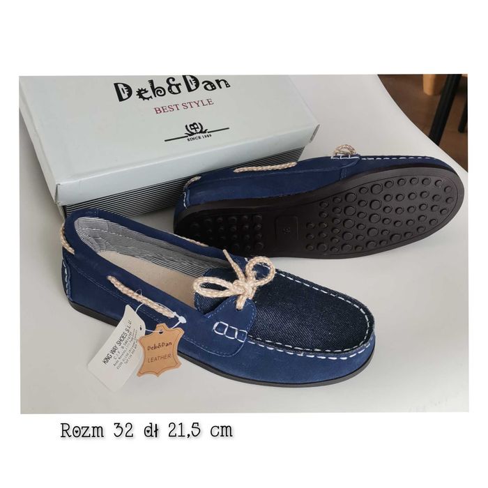 Nowe Skórzane Mokasyny 32 dł 21,7 cm Nowe buty 32 eleganckie