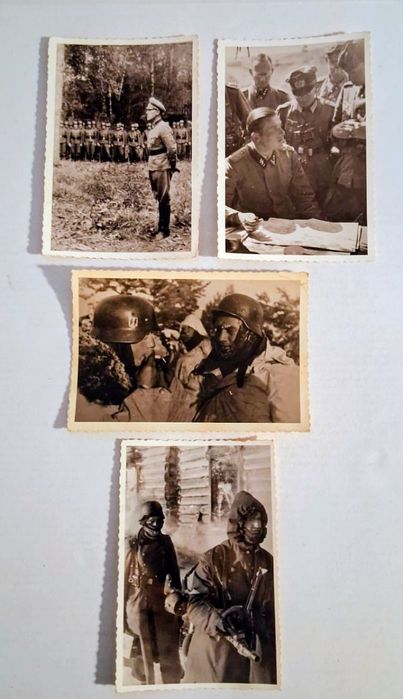 Militaria de Trincheira 10 Fotos Waffen SS  Rússia 1941