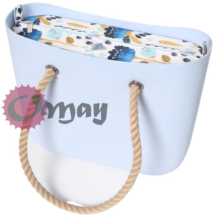 organizer do OBAG STANDARD kwiaty niebiesko-żółte 2 kieszenie OMAY