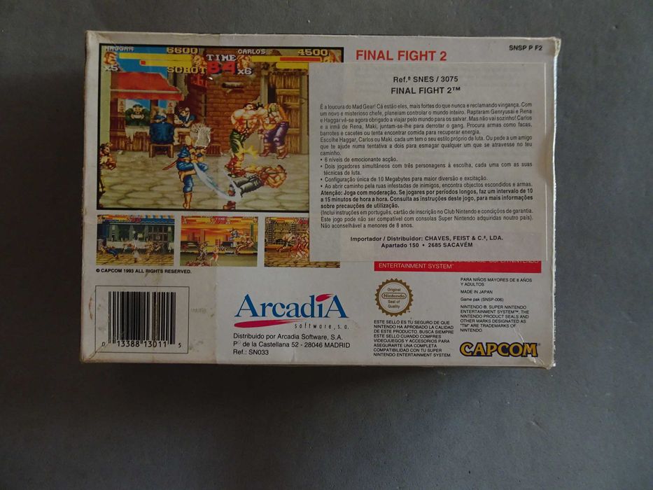 Jogo SNES Super Nintendo Final Fight 2