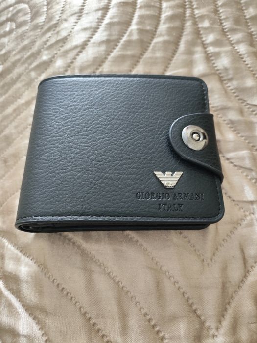 Чоловічий шкіряний гаманець Giorgio Armani Italy