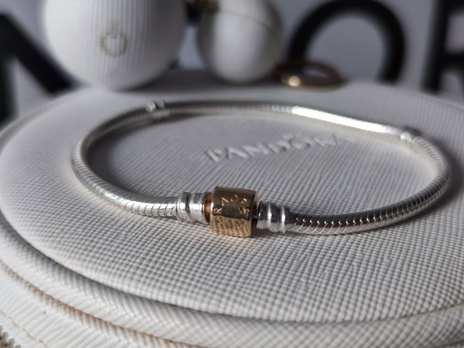 Pandora bransoletka moments złote zapięcie 599347C00