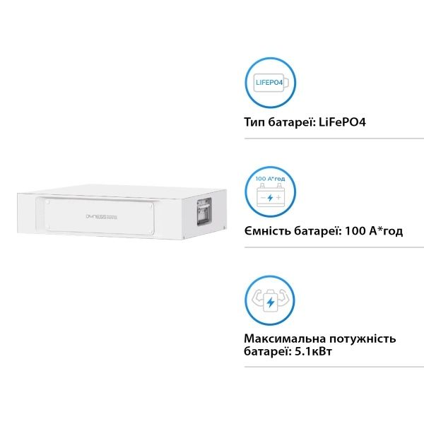 АКБ Dyness STACK LiFePO4 S51100 51.2V 100Ah високовольтний