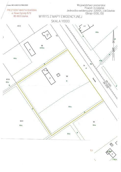 Budowlana + inwestycyjna Gdańsk, 3 km od centrum, pow. 1,1648 h