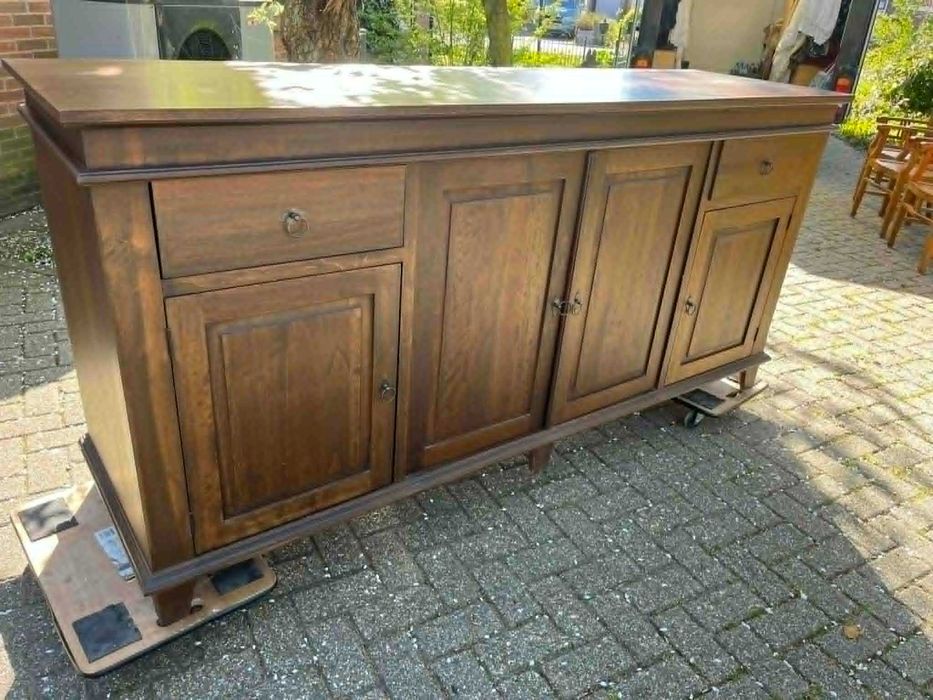 Komoda drewniana drewno lite stylowa kolonialna elegancka ciemna solidna masywna holenderska FV DOWÓZ