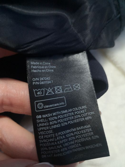 Elegancki kombinezon H&M ciemny granat 34