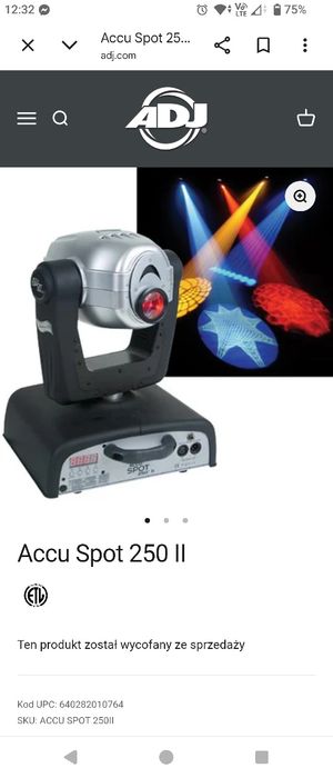 Głowy adj accu spot 250II 6szt