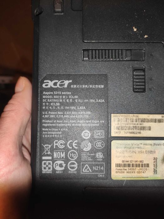 laptop Acer Aspire 5315 model ICL50