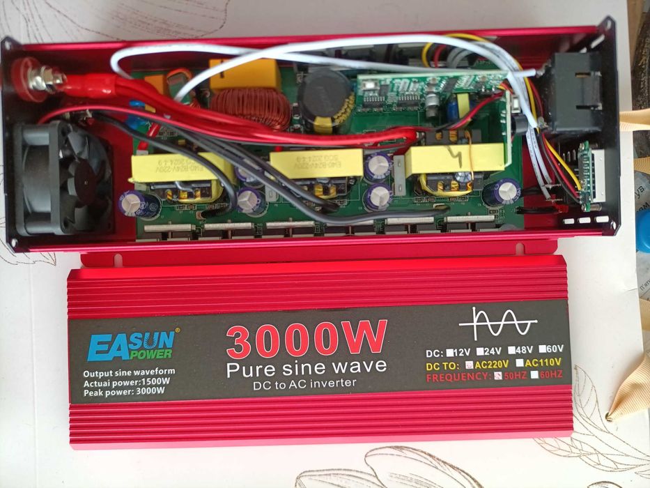 Оптимальний чистий синус інвертор 12в 24в 1600 3000 Вт Преобразователь