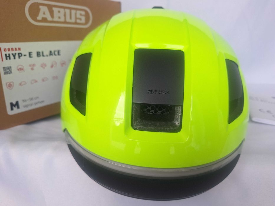 Kask rowerowy miejski Abus Hyp-e BL. Ace Signal Yellow M 54-58cm