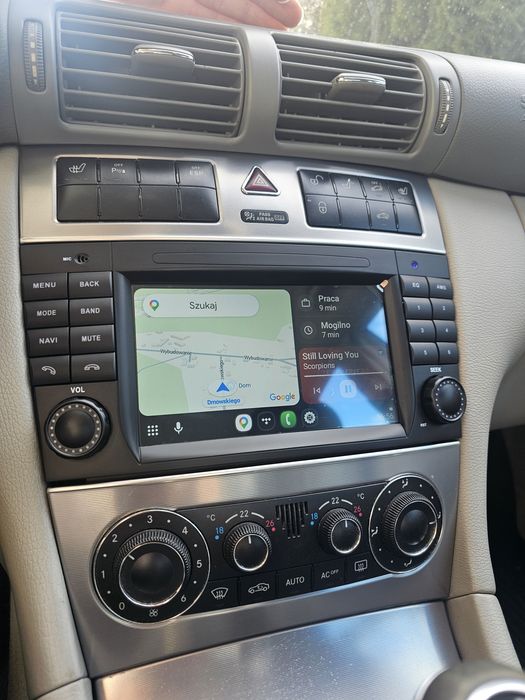 W203 android carplay radio kamera cofania