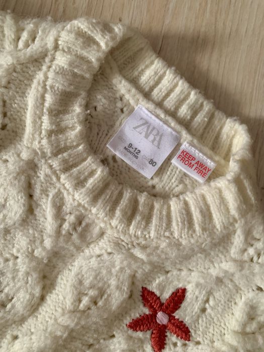 Sweter swterek zara w kwiaty
