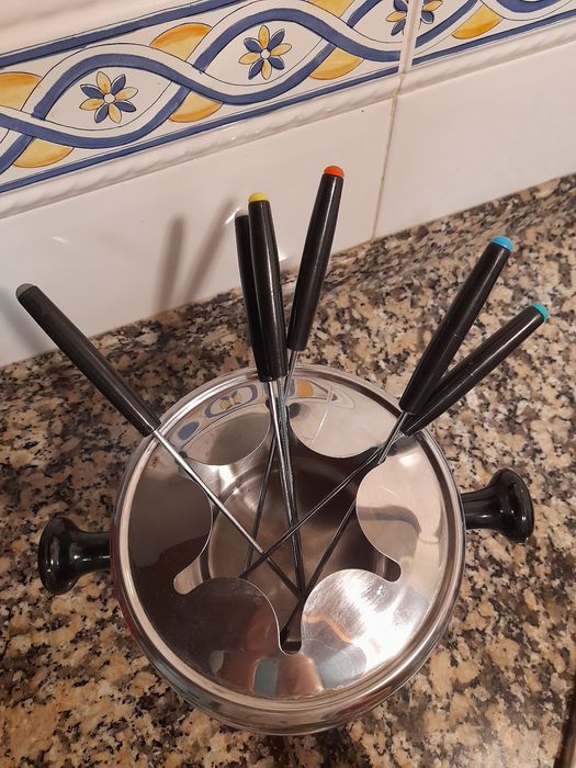 Panela fondue de inox