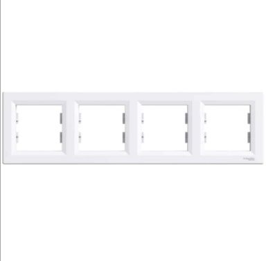 Рамка SCHNEIDER ASFORA EPH5800421 4-я горизонтальная белая
