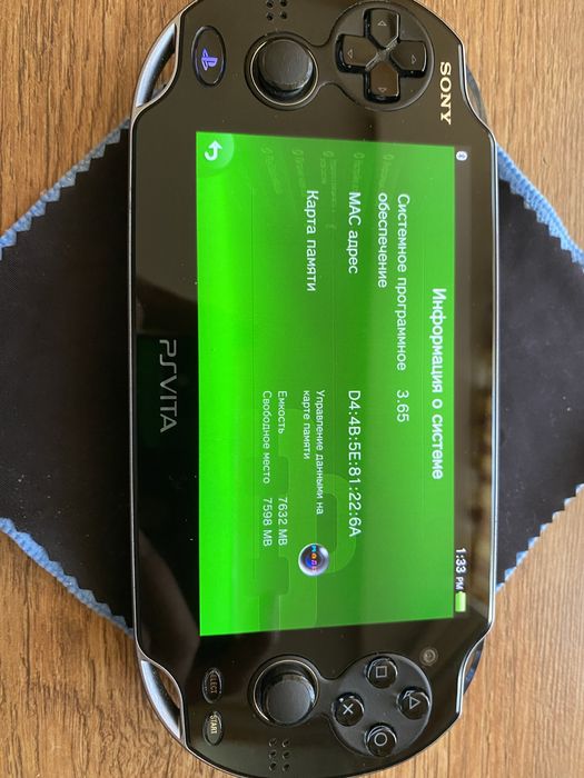 Sony PlayStation Vita PCH-1001 (OLED),Карта 8GB,Firmware 3.65,PsVita